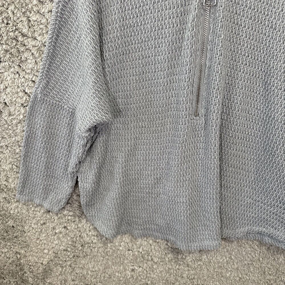Alfani Woman 1X Knit Sweater Zipper Metallic Blouse Top Dolman Drop Sleeve - Picture 4 of 8